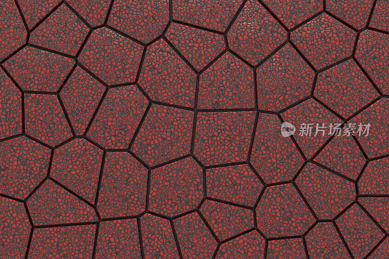 Voronoi纹理的抽象背景。3 d渲染。